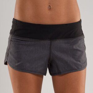 Lululemon Women's Run: Speed Short *4-way Stretch - Grey/Black